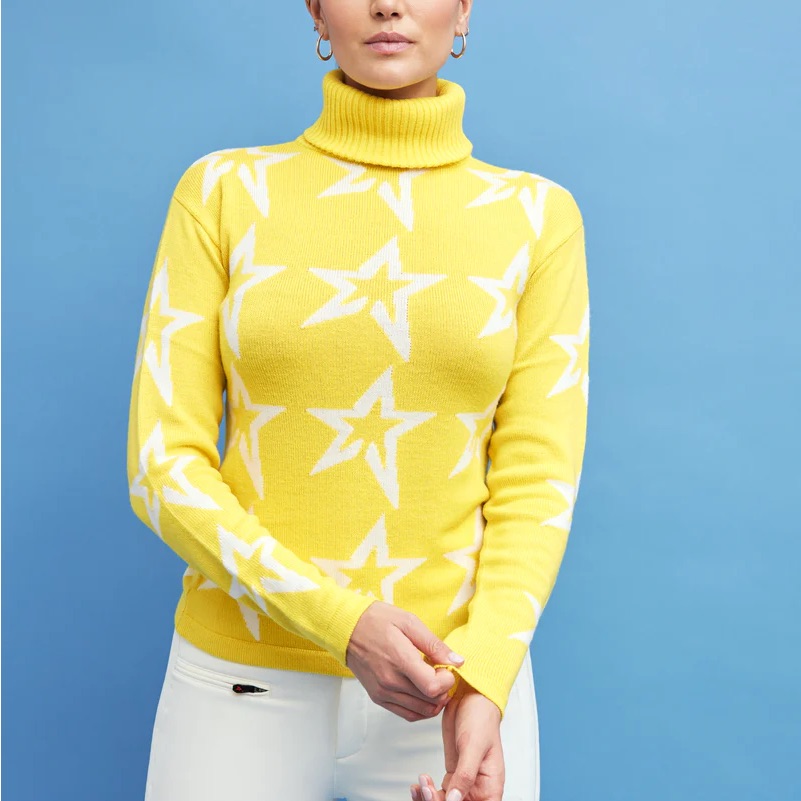 Perfect Moment Yellow Star Dust Ski Sweater
